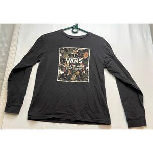 Vans Off the Wall shirt youth boys teens XL 14 long sleeve light black